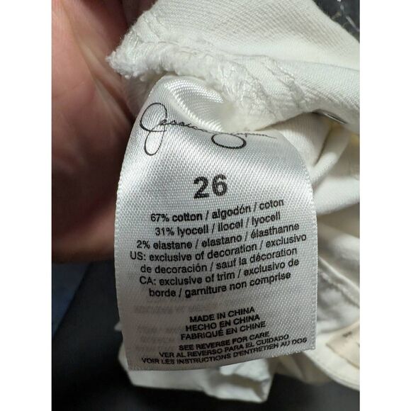 NWT Jessica Simpson "Kiss Me" Skinny Jeans White Women's Size 26 - Picture 5 of 9